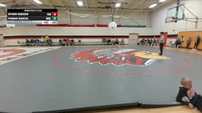 126 lbs Cons. Round 1 - Ryder DeBoer, Powell Middle School vs Fabian Garcia, Worland Middle School