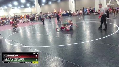 120 lbs Round 1 (6 Team) - Colton Lewis, Carolina Exteme Black vs Milo Klaustermeier, Head Hunters Wrestling Club