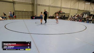 110 lbs Round 3 (6 Team) - Rylee Balcazar, Colorado vs Sara Warren, North Carolina