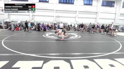 131 lbs Round Robin 2 - Farrah Fourspring, Backyard Barbies Purple vs Olivia Flesher, Jacket Wrestling Club-Girls