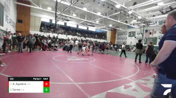 120 lbs Quarterfinal - Andrew Aguilera, Highland vs Issac Torres, St. John Bosco