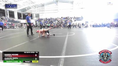 70 lbs Quarterfinal - Karson Smith, Nebraska Boyz vs Haiden Moore, Tonganoxie