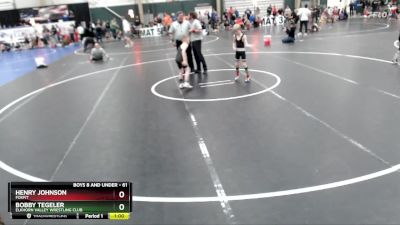 61 lbs Cons. Round 2 - Bobby Tegeler, Elkhorn Valley Wrestling Club vs Henry Johnson, FoxFit