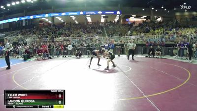 2A 113 lbs Quarterfinal - Tyler White, Lake Gibson vs Landon Quiroga, Merritt Island