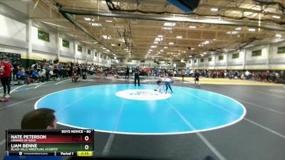 80 lbs Cons. Round 3 - Nate Peterson, Legends Of Gold vs Liam Benne, Black Hills Wrestling Academy
