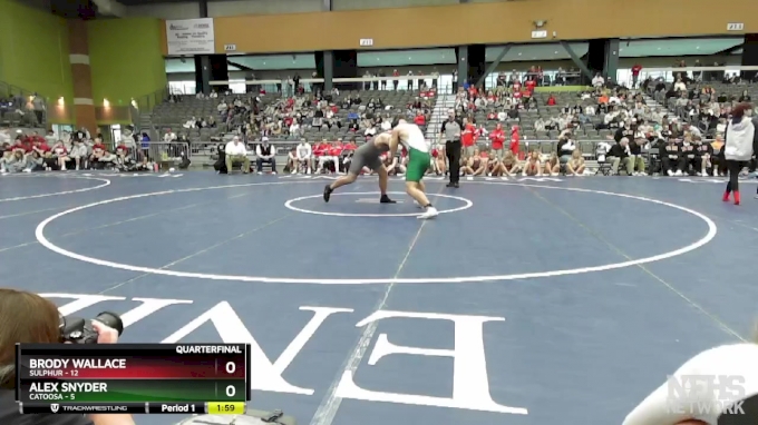 215 lbs Quarterfinals 8 Team Brody Wallace SULPHUR vs Alex Snyder CATOOSA