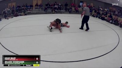 129 lbs Round 4 (8 Team) - Braden Shoemaker, South Dakota Lightning vs Adam Bilby, Kansas Rattlers