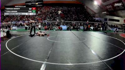 6A 98 lbs Quarterfinal - Cole Jensen, Rocky Mountain vs Nathan Hewett, Highland