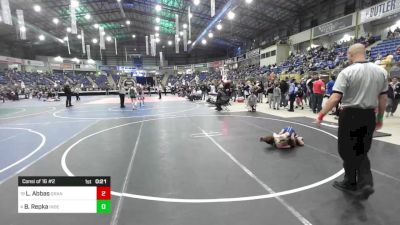 58 lbs Consi Of 16 #2 - Landon Abbas, Grandview Wolves vs Brett Repka, Independent