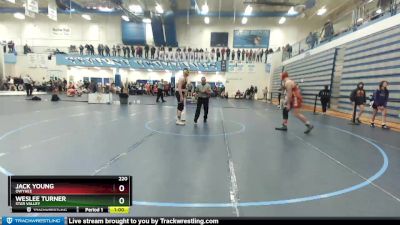 220 lbs Cons. Round 4 - Weslee Turner, Star Valley vs Jack Young, Owyhee