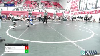 55 lbs Rr Rnd 1 - Kam Peters, Harrah Little League Wrestling vs Emersyn Edge, Piedmont