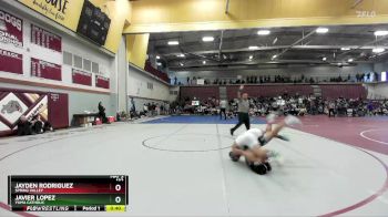132 lbs Cons. Round 7 - Javier Lopez, Yuma Catholic vs Jayden Rodriguez, Spring Valley
