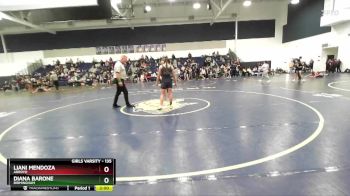 135 lbs Semifinal - Diana Barone, Birmingham vs Liani Mendoza, Arroyo