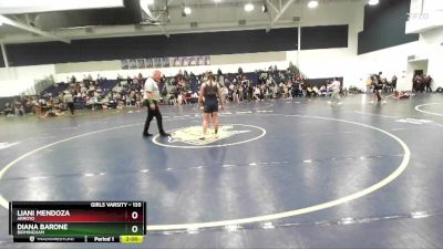 135 lbs Semifinal - Diana Barone, Birmingham vs Liani Mendoza, Arroyo