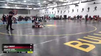 130 lbs Cons. Round 2 - Sharon Leon, Indiana Tech University vs Jayla Oberst, Albion