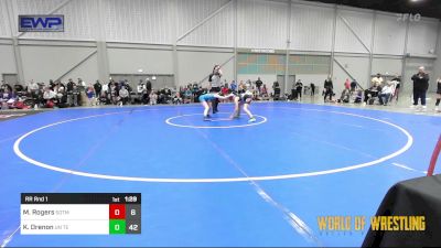 90 lbs Rr Rnd 1 - Mabel Rogers, Sisters On The Mat Purple vs Kimber Drenon, Untouchables Girls Teal