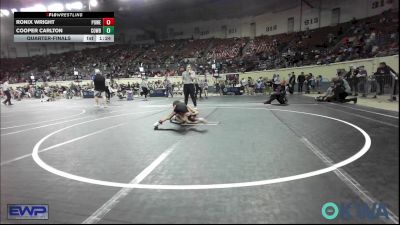 58 lbs Quarterfinal - Ronix Wright, Powerhouse Wrestling vs Cooper Carlton, Cowboy Wrestling Club