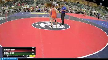 134 lbs Semis (4 Team) - Sam Larsen, Hidden Valley vs Fabin Cruz, Madras