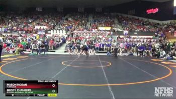 3-2-1A 285 5th Place Match - Brody Chambers, Gypsum-Southeast Of Saline vs Mason Hogan, Plainville