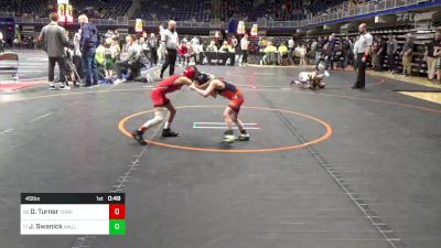 45 lbs Round Of 16 - Demetrius Turner, York Suburban vs Judge Swanick, Wallenpaupack