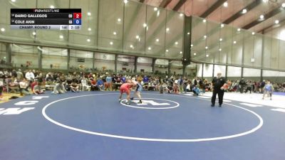 Junior Boys FS - 157 lbs Champ. Round 2 - Dario Gallegos, CO vs Cole Akin, CA