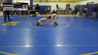 94 lbs Quarterfinal - Brayden Bard, Chartiers-Houston vs Mason Myers, Spartan W.C.