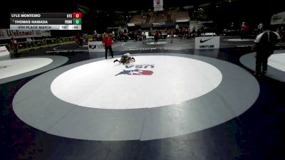86 lbs 5th Place Match - Thomas Hamada, Poway Wrestling vs Lyle Monteiro, Origin Training Center