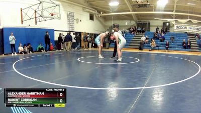 215 lbs Cons. Round 2 - Robert Corrigan, Holy Name High School vs Alexander Harrtman, Alliance High School