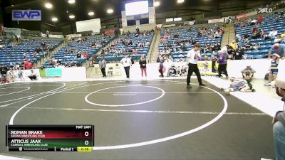 61 lbs Champ. Round 1 - Roman Brake, Salina Wrestling Club vs Atticus Jaax, Carroll Wrestling Club