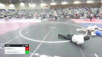 144 lbs Consi Of 8 #2 - Ben Marvel, Buckaroo WC vs Kayden Williams Lopez, Raider WC