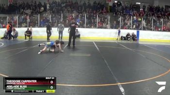 52 lbs Champ. Round 1 - Theodore Carpenter, Kingsford Youth WC vs Adelaide Bliss, Lapeer Lightning WC