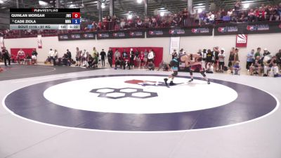97 kg Semis - Quinlan Morgan, Jackrabbit Wrestling Club vs Cade Ziola, MWC Wrestling Academy