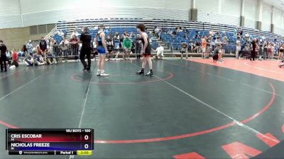 100 lbs Champ. Round 1 - Cris Escobar, MI vs Nicholas Freeze, IN