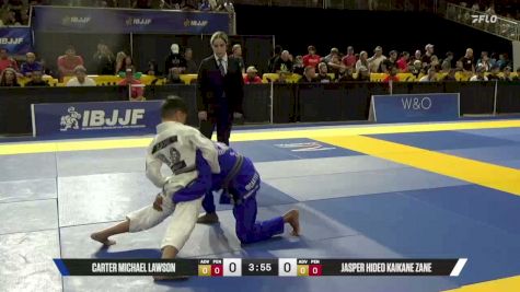 Jasper Hideo Kaikane Zane vs Carter Michael Lawson 2026 Pan Kids Jiu-Jitsu IBJJF Championship