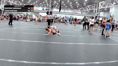 84 lbs Round 5 (8 Team) - Chris Sanchez, The Outsiders Squeeze vs Brayden Lieberman, Prestige Worldwide
