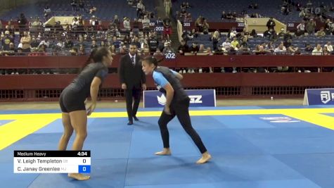 Victoria Leigh Templeton vs Charla Janay Greenlee 2024 Pan IBJJF Jiu-Jitsu No-Gi Championship