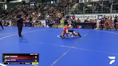 84 lbs Semifinal - John Thomas, CA vs Micah Stith, IN