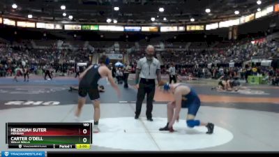 160 lbs Champ. Round 2 - Hezekiah Suter, Meridian vs Carter O`Dell, Walla Walla