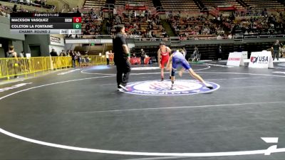 Junior Boys - 113 lbs Champ. Round 2 - Javier Solis vs Alex Salas, Matilda Torres High School Wrestling