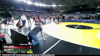 36-39 lbs Quarterfinal - Zella Zorer, Shelton Wrestling Club vs Zoe Pesicka, Washington