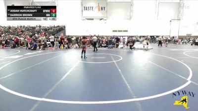 80 lbs 5th Place Match - Darrion Brown, NWAA vs Josiah Hutchcraft, Indian River Pee Wee Wrestling Club