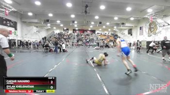 150 lbs Cons. Round 4 - Dylan Khelghatian, San Dimas vs Caesar Navarro, Agoura