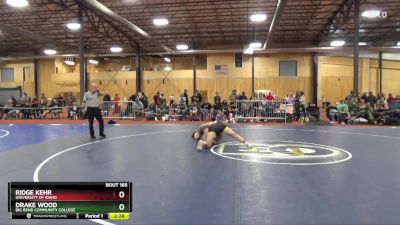 184 lbs Quarterfinal - Ridge Kehr, University Of Idaho vs Drake Wood, Big Bend Community College