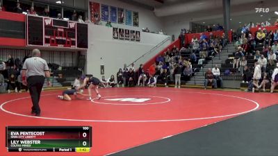 100 lbs Semifinal - Lily Webster, Colfax-Mingo vs Eva Pentecost, Iowa City Liberty