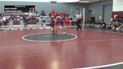 133 lbs Quarters & 1st Wb (16 Team) - Paulo Valdez, Victor Valley vs Christopher Garza, Lemoore College