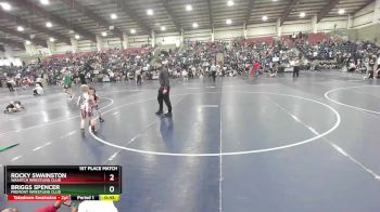 47 lbs 1st Place Match - Rocky Swainston, Wasatch Wrestling Club vs Briggs Spencer, Fremont Wrestling Club