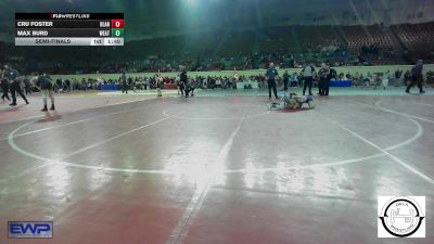 96 lbs Semifinal - Cru Foster, Blanchard High School vs Max Burd, Weatherford Youth Wrestling