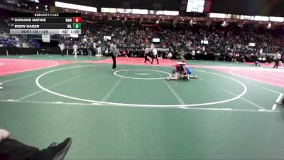 108 lbs Champ. Round 1 - Drew Hager, WIL3 vs Rowand Mathie, WHW2