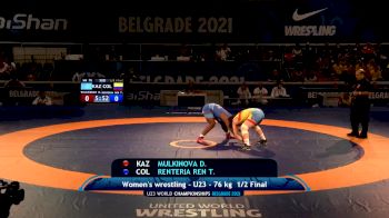 76 kg Semifinal - Dilnaz Mulkinova, Kaz vs Tatiana Renteria Renteria, Col