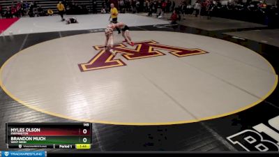 145 lbs Cons. Round 4 - Brandon Much, West Bend vs Myles Olson, Farmington